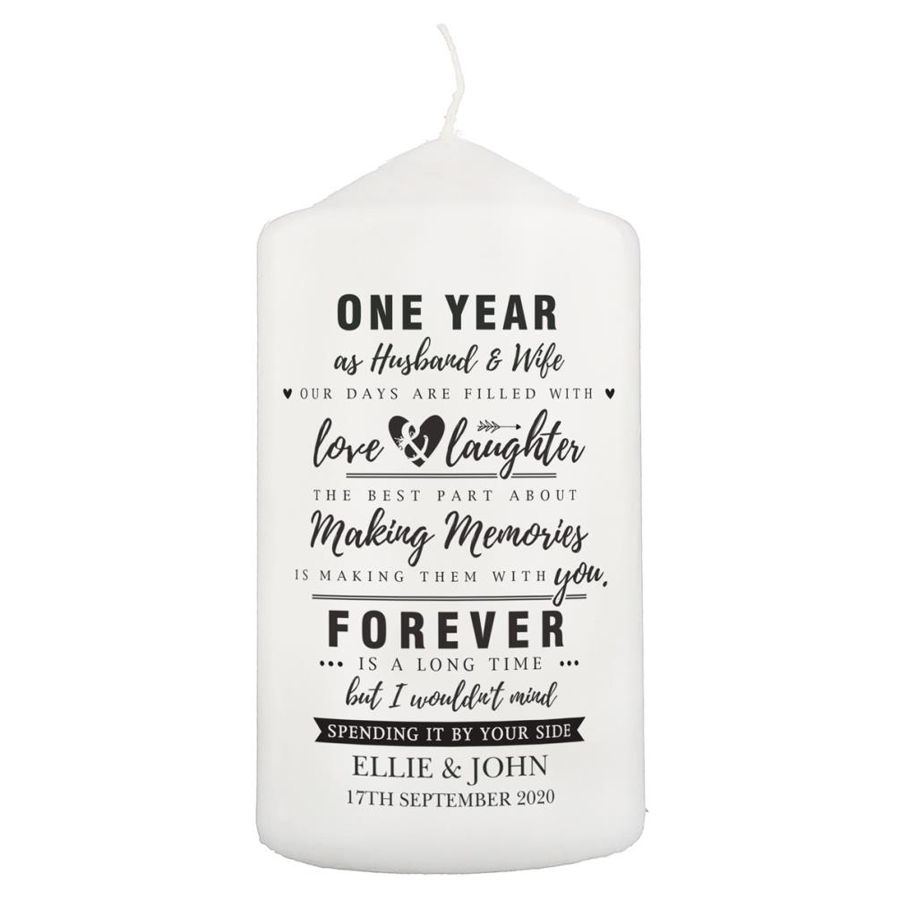 Personalised Anniversary Pillar Candle £11.69